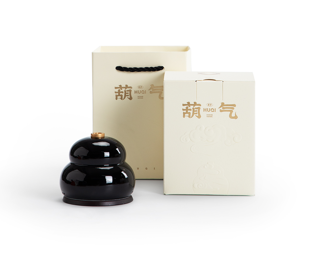 葫氣香爐-亮黑